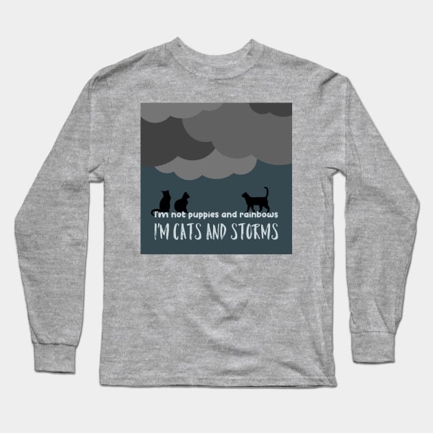 Cats And Storms Long Sleeve T-Shirt by Emma Lorraine Aspen